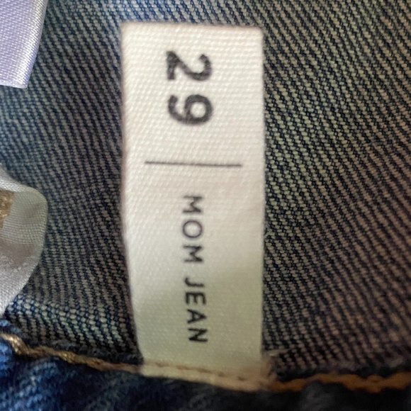 Lightly distressed, dark blue, Pacsun mom jeans - Picture 4 of 4